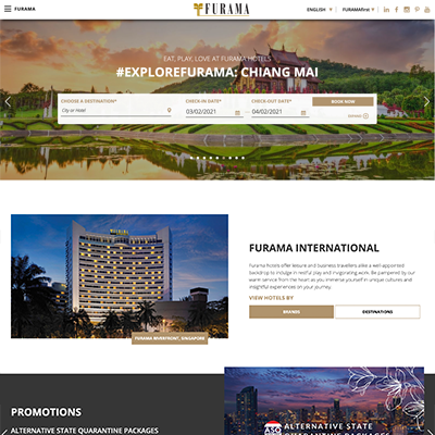 Furama Hotels International — Web Development